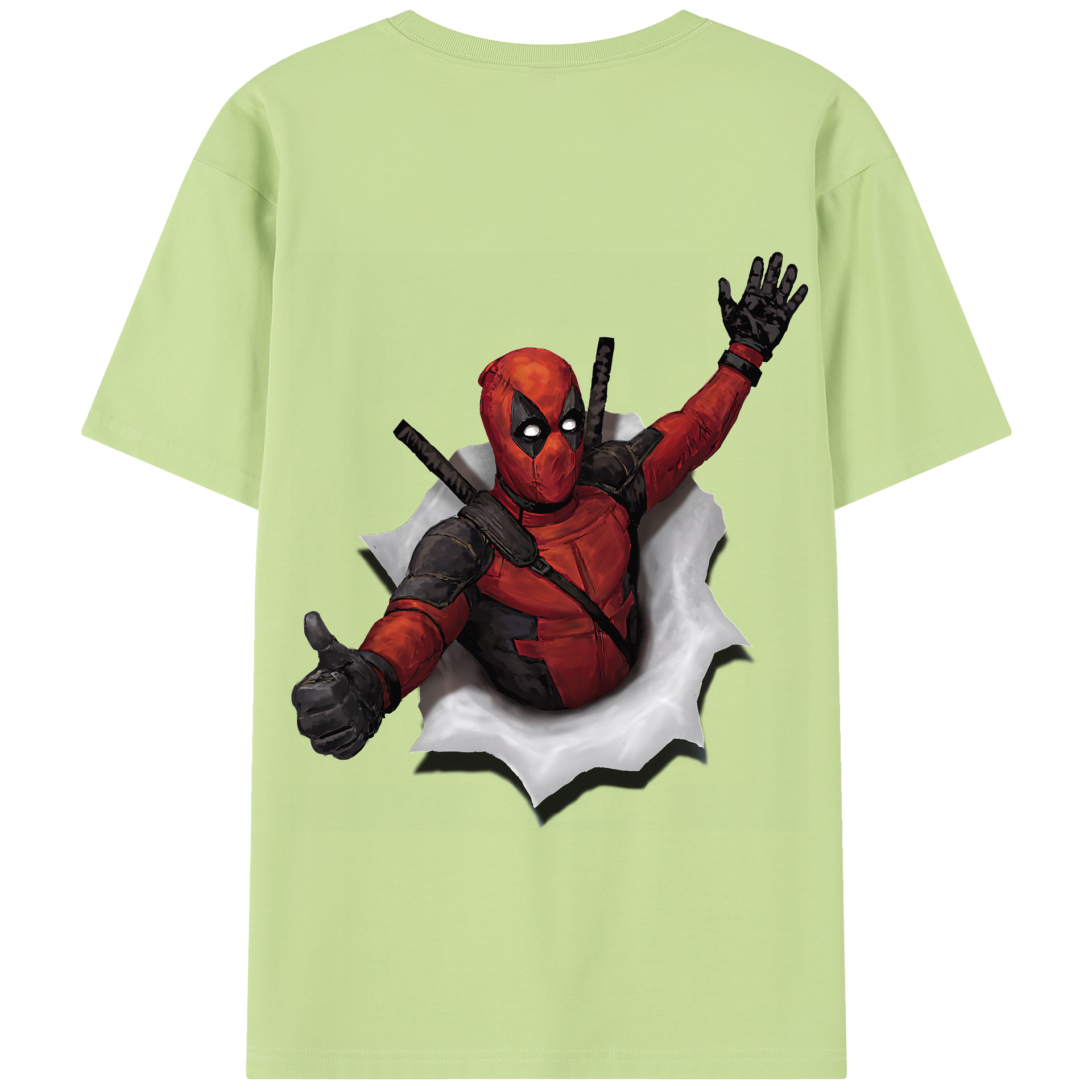 （画像用） Deadpool デッドプール 綿100％半袖Tシャツ（背面プリント）